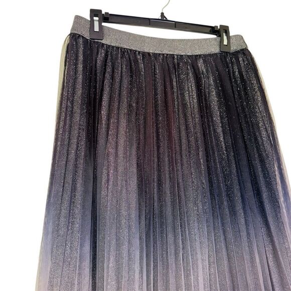 ICHI Nilpa Glitter Ombre Pleated Skirt Size Medium - Picture 4 of 9